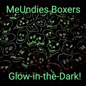 NWOT MeUndies Glow in the Dark Skull Men's Button Boxers Medium